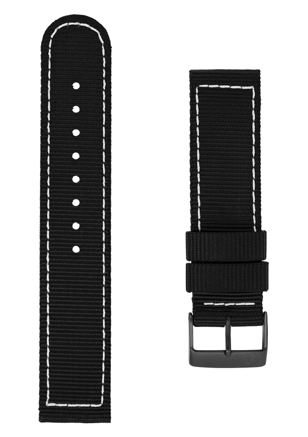 21MM - Bracelet nylon noir